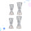 8Pièces Double Verre Transparent Accessoires Bar Professionnel 8