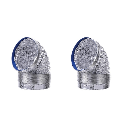 2Pièces Tuyau D'évacuation Sèche-Linge Aluminium Argent Résistant 1