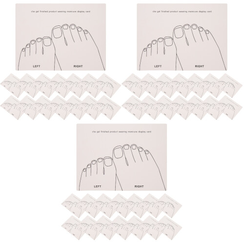 45Pièces Cartes Nail Art Présentation Papier Lisse Multiples 2