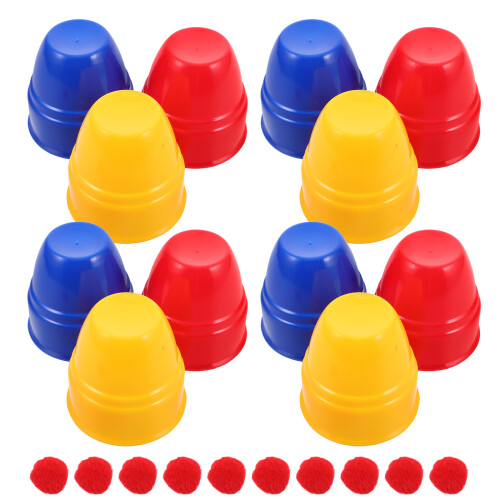 20Sets Plastic Magic Bekers En Gebreide Ballen Kinder Accessoires 2