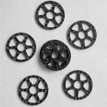 4Pcs Carbon Fiber 1.9inch Beadlock Wheel Rim Wheel Hub for 1/10 RC Crawler Car Axial SCX10 TRX4 B