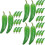90Pièces Faux Piments En Mousse Vert Accessoires Décoratifs 6
