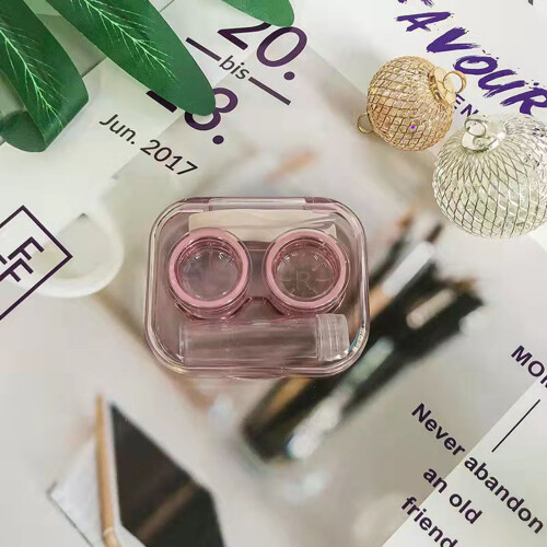 (Pink) Leak-Proof Contact Lens Case Kit