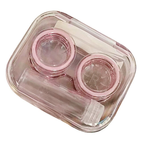 (Pink) Leak-Proof Contact Lens Case Kit 2