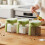 (Warm green) Sealed Spice Jars with Leak-Proof Lid 6