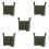 5Pièces Pochette Vert PU Pour Chaise Rolling Outdoor 7