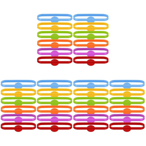 36Pièces Marqueurs Verres En Silicone Multicolores Pour Vin 1