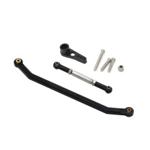 Stärkerer Lenkstangensatz Aus Aluminiumlegierung für 1/12 MN128 Upgrade RC-Autoteil, Schwarz