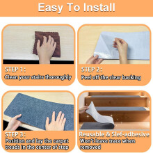 (Dark Grey, 76cm*20cm【No folding】) 15PCS TPR Anti-Slip Stair Strips, No Glue Needed