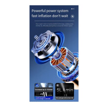 Electric Air Compressor Quick Inflating 12V Handheld Air Pump High Precision Motorcycle Tyre Inflator for Auto Bicycle