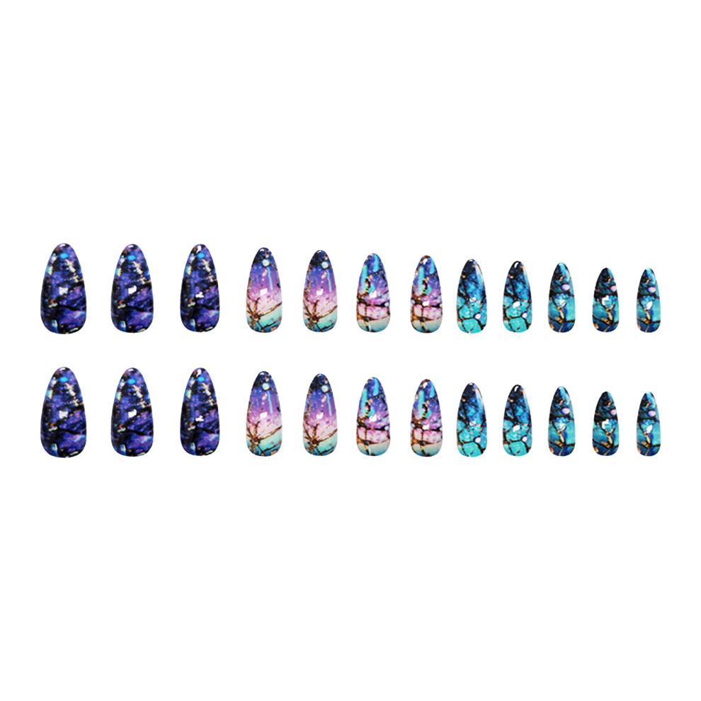 Dachuang Beauty Crack Design Fake Nails, Lightweight & Easy To Apply