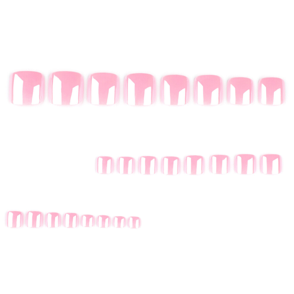 Dachuang Beauty Pink 24Pcs False Nails - Durable Abs, Party & Daily Wear