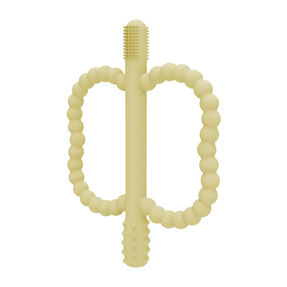 (With Bristles ) Bpa-Free Silicone Baby Teething Ring Yellow Dachuang Beauty