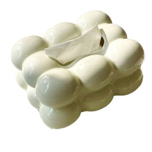 Bubble Design Tissue Box Holder Paper Dispenser for Bathroom Dining Table Stylish Tissue Organizer Decorative Napkin, D