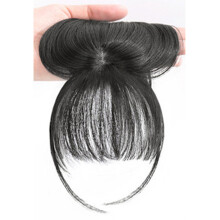 (Brownish Black) Party Wig: Thin Air Bangs for Cosplay & Costume