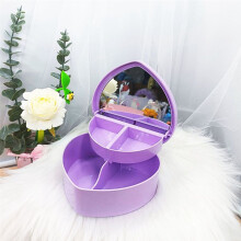 Heart Shape Jewelry Boxes, Plastic Yellow Jewelry Storage, Heart-Shaped Jewelry Boxes Stationery Boxes Drawer Makeup Box
