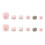 Pink Fake Nails with White Tip, Unbreakable & Stylish 7