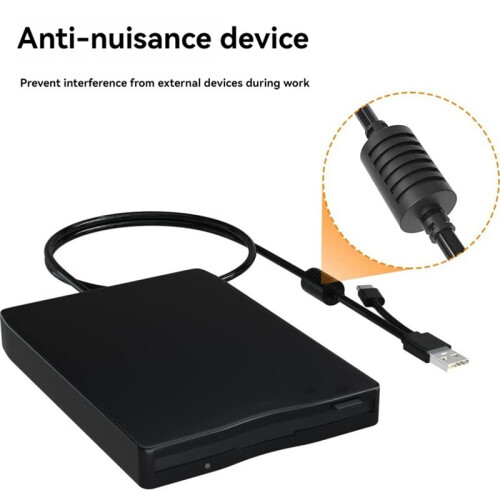 USB Floppy Disk Reader Floppy Disk Drive Dual Interface Externe USB C Floppy Disk Drive voor PC Laptop Notebook Desktop 1