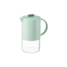 Bärbar Vattenkanna i Glas med Lock Köks Kaffekanna med Handtag Kaffe Te Vattenkokare Kaffekärl Tekärl 1500 Ml Ljusgrön
