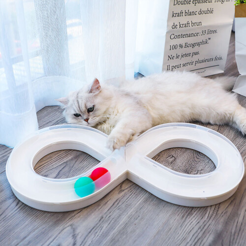 (White) Gioco palla girevole per gatti resistente