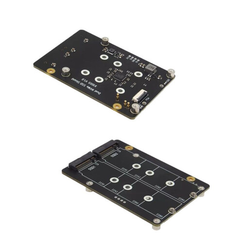 X1005 Dual NVME SSD Shield med Cooler+Case PCle Till M.2 Dual SSD för Raspberry Pi 5 Stöder Hailo-8 AI Accelerator 2