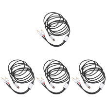 4Pièces Câble Transfert Audio USB C À Rca Noir Avec Blindage Aluminium