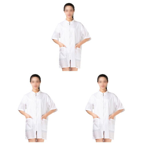 3Pièces Tenues Blanches Revers Élégant Unisexe