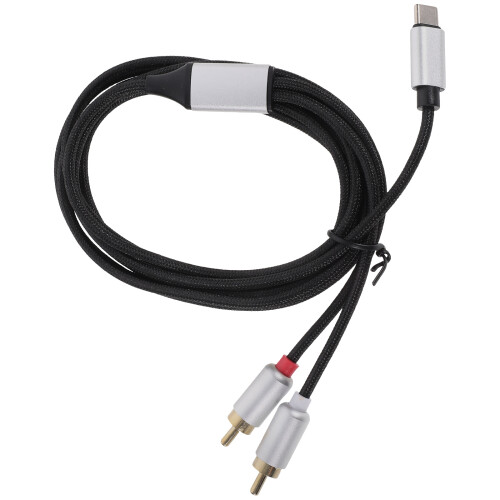4Pièces Câble Transfert Audio USB C À Rca Noir Avec Blindage Aluminium 2
