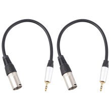 2Pièces Câble Audio 3,5mm Vers Xlr Noir Pour Enceinte Et Microphone