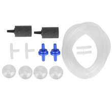 Toxic Free Aquarium Air Pump Accessories with Kink Resistant Flexible Material Standard Tubing, Water Back Siphoning Prevention and Dual Outlet Pumps