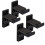 4Paires Support Mural Noir Simple Usage Protection Arc Flèches 1