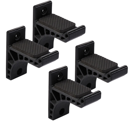 4Paires Support Mural Noir Simple Usage Protection Arc Flèches