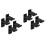 4Paires Support Mural Noir Simple Usage Protection Arc Flèches 4