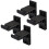 4Paires Support Mural Noir Simple Usage Protection Arc Flèches 9