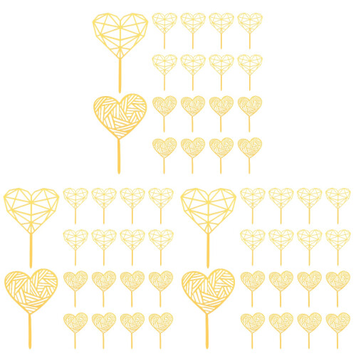 120Pièces Cake Picks Coeur Pour , Mariage Anniversaire
