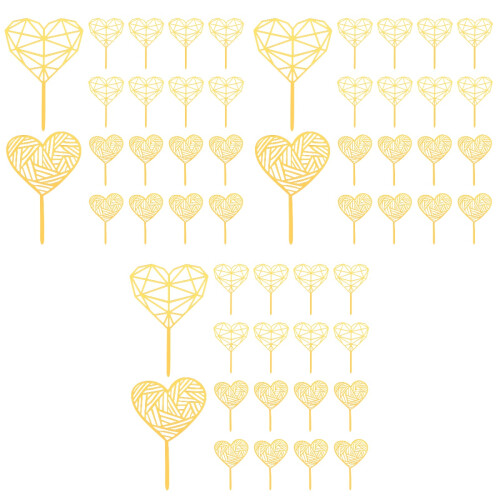 120Pièces Cake Picks Coeur Pour , Mariage Anniversaire 1
