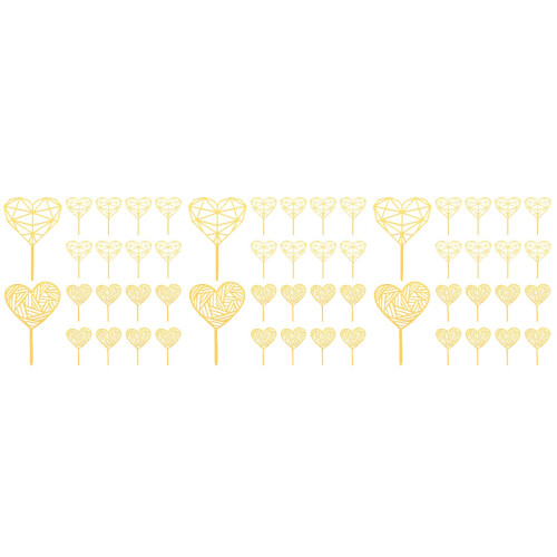 120Pièces Cake Picks Coeur Pour , Mariage Anniversaire 2