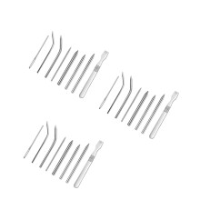 3Pièces Aiguilles Couture Lacing Argentées Pour Paracord