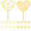 120Pièces Cake Picks Coeur Pour , Mariage Anniversaire 10