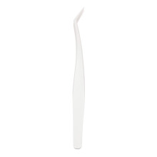 (Beige) Gold Feather Eyelash Tweezers, No-Glue, Stainless Steel