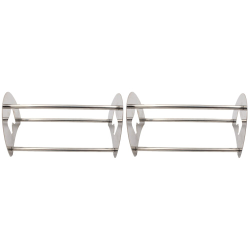2Pièces Support Forceps Scissors Acier Argent Élégant 2