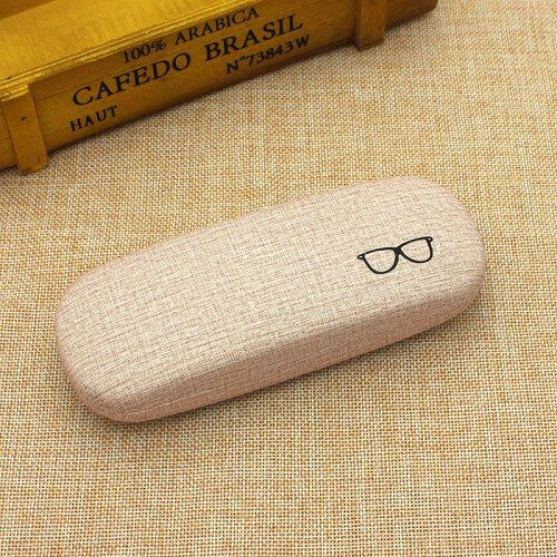 (Beige) Étui Lunettes Métal Coloré - Protection