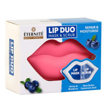 Eternite Lip Duo Mask & Lip Scrub (Blueberry, Shea Butter)