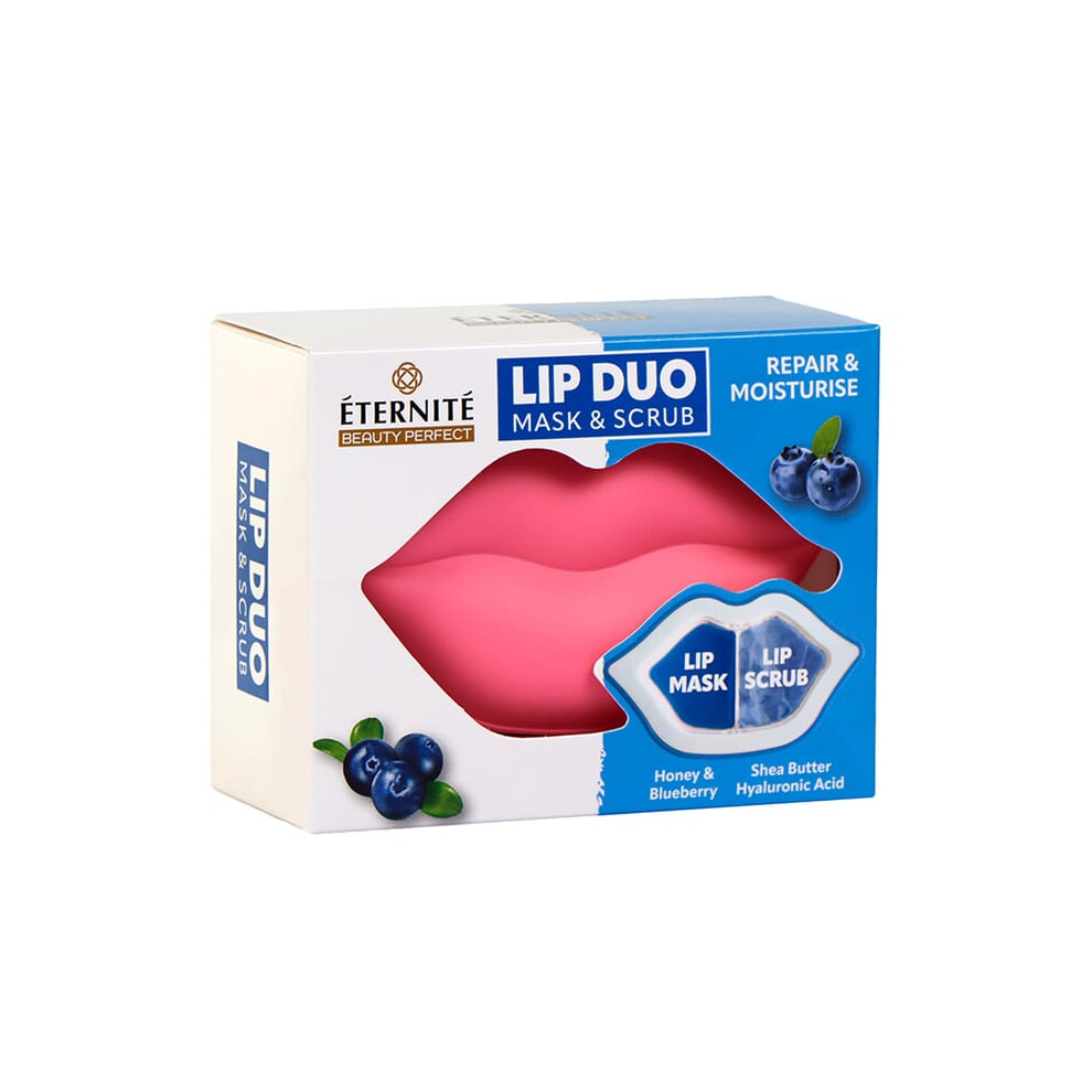 Fangfang Eternite Lip Duo Mask & Lip Scrub (Blueberry, Shea Butter)