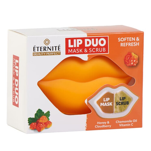 Eternite Lip Duo Mask & Lip Scrub Cloudberry, Chamomile