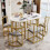 Six-Chair Dining Room Table and Chair Set 3