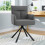 Grey Modern Velvet Swivel Accent Chair 1