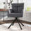 Grey Modern Velvet Swivel Accent Chair 2