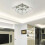 30cm Square Double-Layer Crystal LED Ceiling Light (36W, 1400lm) - Dimmable with Remote Control 1