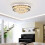 40cm Round Crystal Droplets LED Ceiling Light (36W, 2100lm) - Dimmable with Remote Control 2